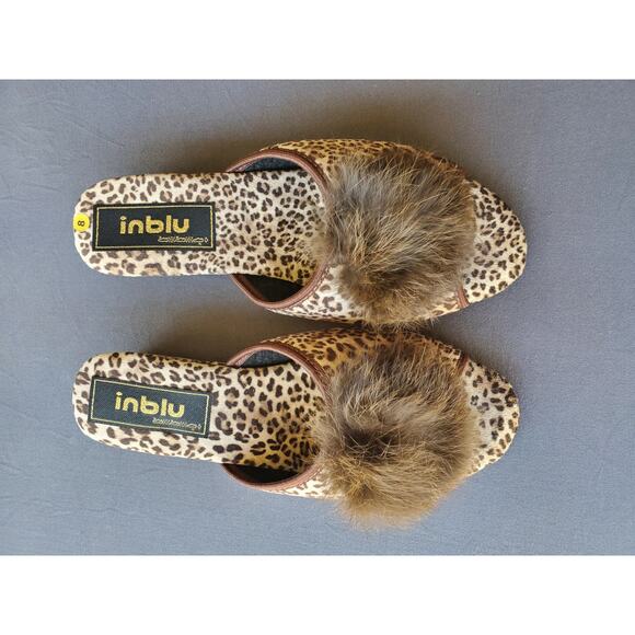 Retro Leopardskin InBlu Madmen, 1950's, 1960's Pin up style heels. NEW Ship Free - Picture 1 of 4